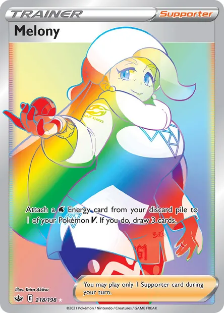 Melony, Pokémon card CRE 218 — Chilling Reign set
