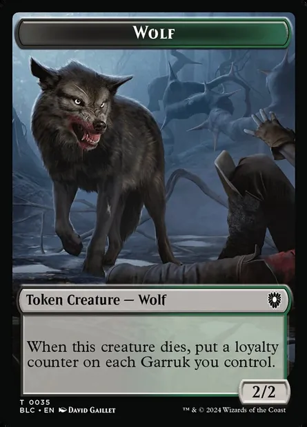 Wolf, Magic card TBLC 35 — Bloomburrow Commander Tokens set