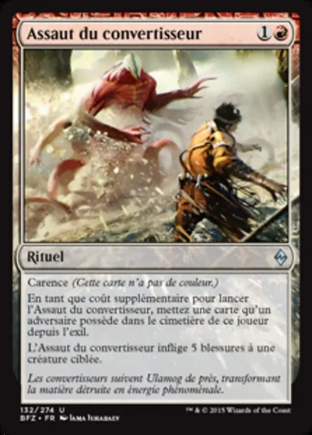 Assaut du convertisseur, carte Magic BFZ 132 — extension La bataille de Zendikar