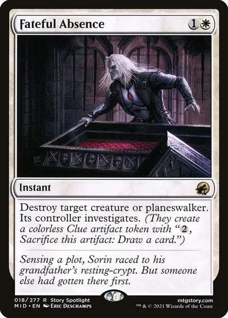Fateful Absence, Magic card MID 18 — Innistrad: Midnight Hunt set