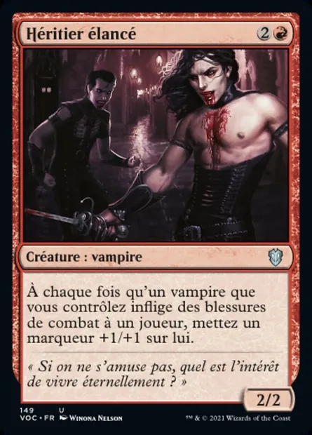 Héritier élancé, carte Magic VOC 149 — extension Crimson Vow Commander