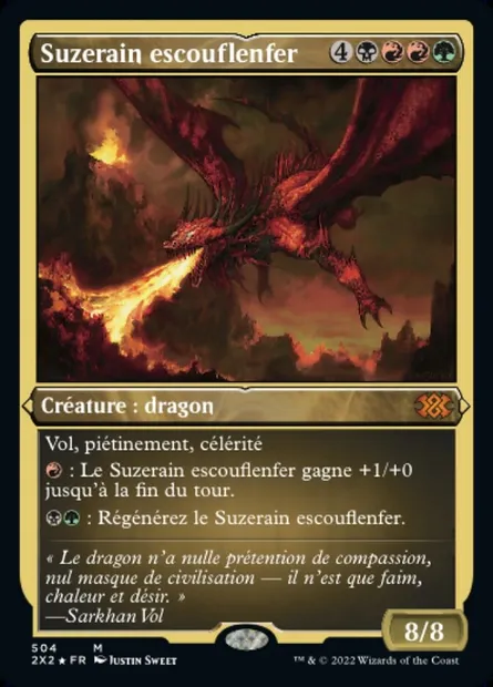 Suzerain escouflenfer, carte Magic 2X2 504 — extension Double Masters 2022