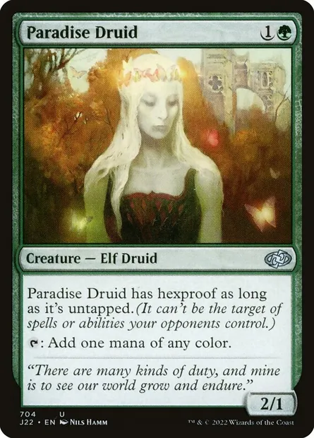 Paradise Druid, Magic card J22 704 — Jumpstart 2022 set
