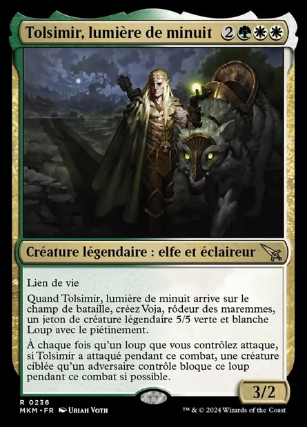 Tolsimir, lumière de minuit, carte Magic MKM 236 — extension Murders at Karlov Manor