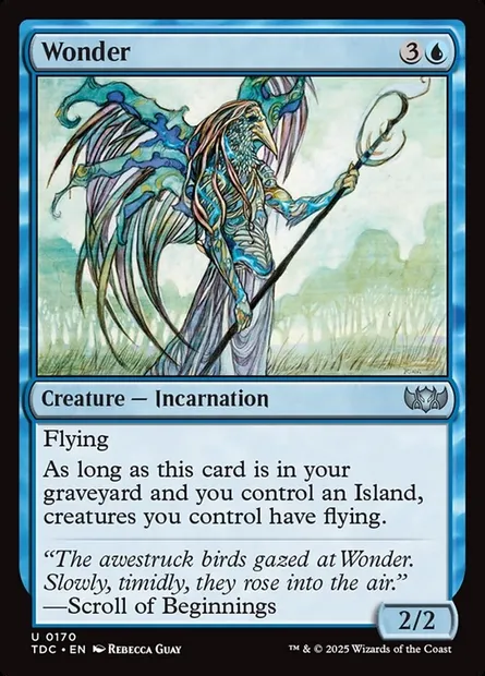 Wonder, Magic card TDC 170 — Tarkir: Dragonstorm Commander set