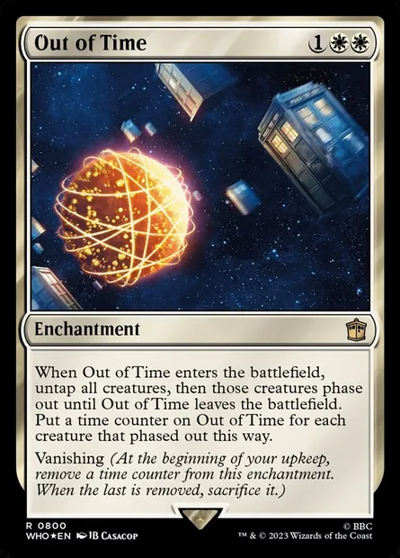 Hors du temps, carte Magic WHO 800 — extension Doctor Who