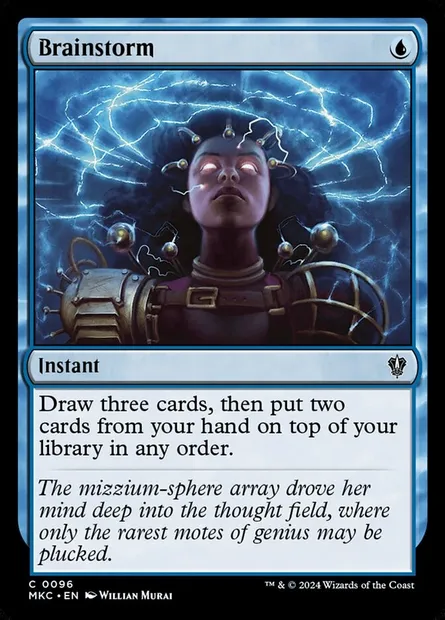 Brainstorm, Magic card MKC 96 — Murders at Karlov Manor Commander set