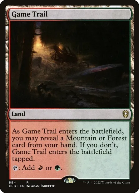 Game Trail, Magic card CLB 894 — Commander Legends: Battle for Baldur's Gate set
