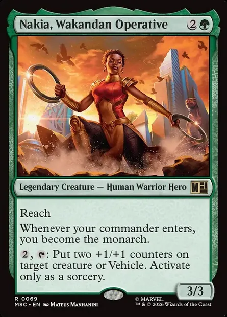 Nakia, Wakandan Operative, Magic card MSC 69 — Marvel Super Heroes Commander set
