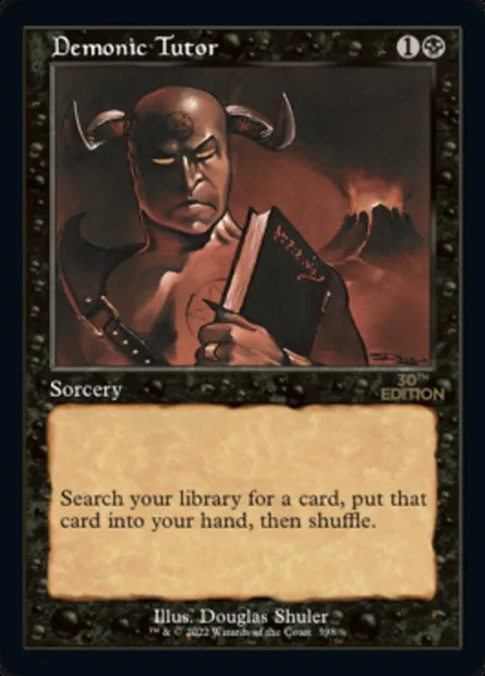 Demonic Tutor, Magic card 30A 398 — 30th Anniversary Edition set