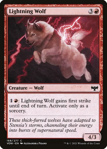 Lightning Wolf, Magic card VOW 168 — Innistrad: Crimson Vow set