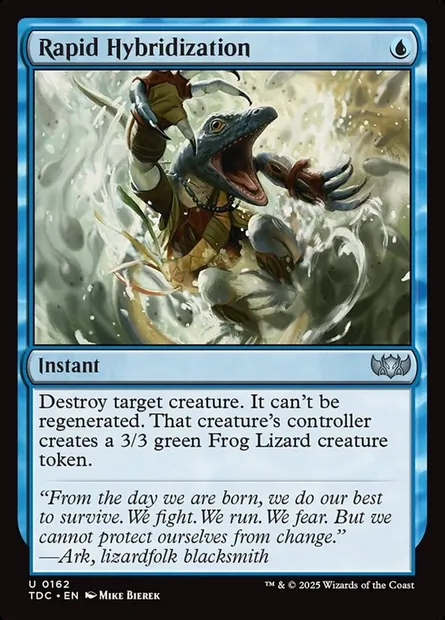 Rapid Hybridization, Magic card TDC 162 — Tarkir: Dragonstorm Commander set