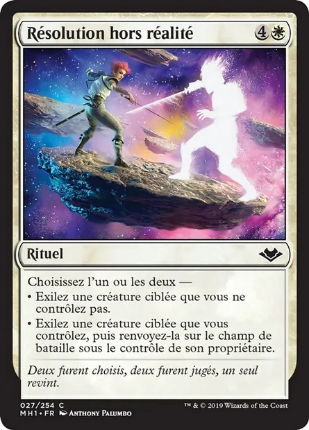 Résolution hors réalité, carte Magic MH1 27 — extension Horizons du Modern