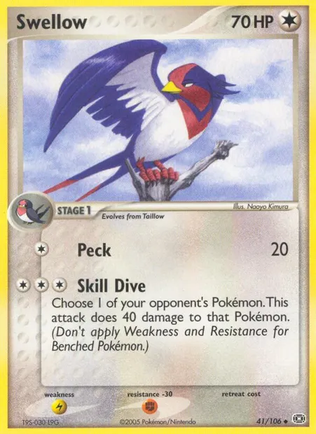 Swellow, Pokémon card EM 41 — Emerald set