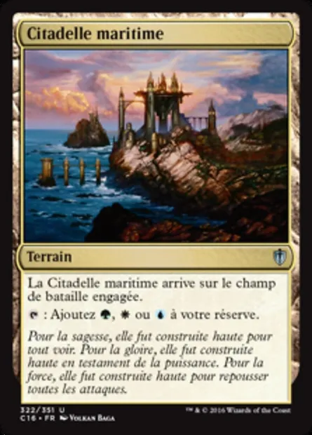 Citadelle maritime, carte Magic C16 322 — extension Commander 2016
