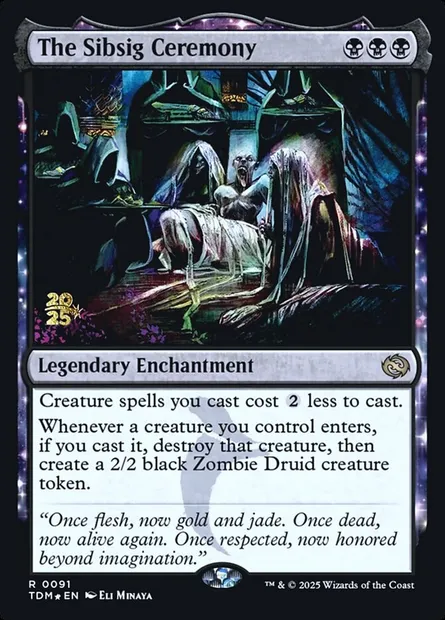 La Cérémonie sibsig, carte Magic PTDM 91s — extension Tarkir: Dragonstorm Promos
