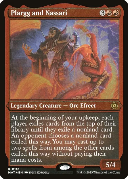 Plargg and Nassari, Magic card MAT 118 — March of the Machine: The Aftermath set