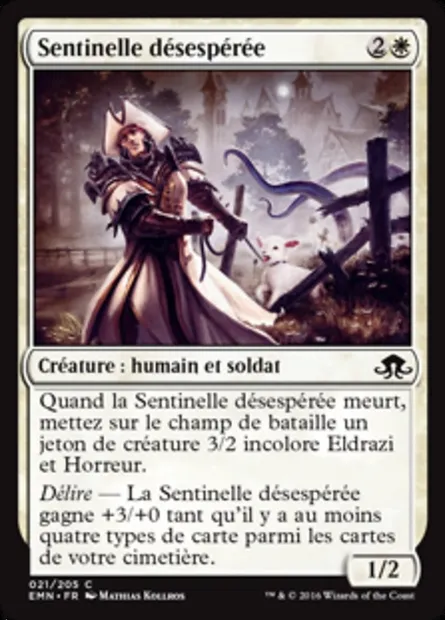 Sentinelle désespérée, carte Magic EMN 21 — extension La lune hermétique
