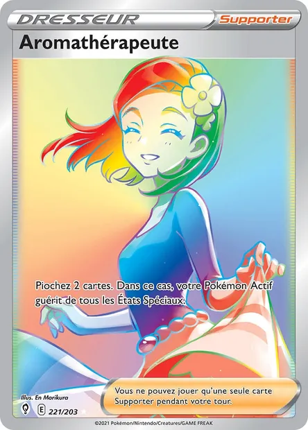 Aromathérapeute, carte Pokémon EVS 221 — extension Évolution Céleste