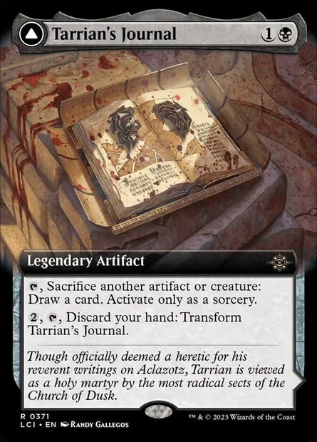 Journal de Tarrian // La Tombe d'Aclazotz, carte Magic LCI 371 — extension The Lost Caverns of Ixalan