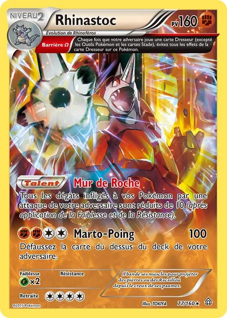 Rhinastoc, carte Pokémon PRC 77 — extension Primo-Choc