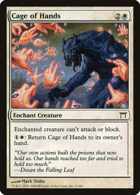 Cage of Hands, Magic card CHK 3 — Champions of Kamigawa set