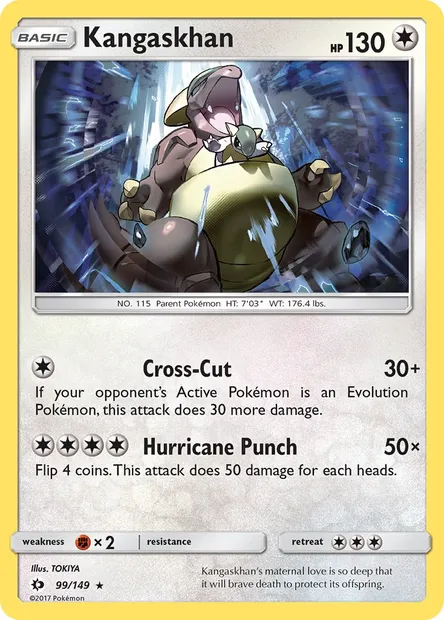 Kangaskhan, Pokémon card SUM 99 — Sun & Moon set