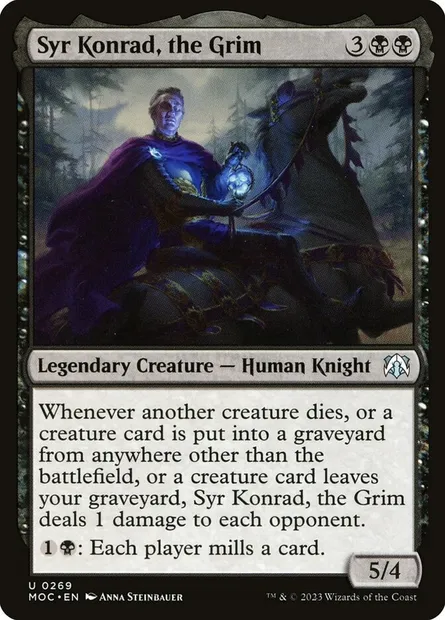 Syr Konrad, the Grim, Magic card MOC 269 — March of the Machine Commander set