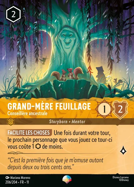 Grand-Mère Feuillage - Conseillère ancestrale, carte Disney Lorcana CH11-206 — extension Givresort