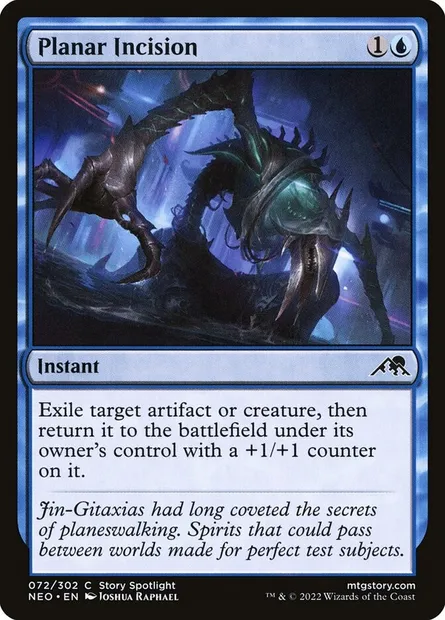 Planar Incision, Magic card NEO 72 — Kamigawa: Neon Dynasty set