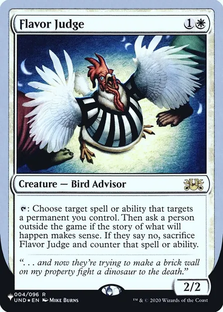 Flavor Judge, carte Magic ULST 3 — extension The List (Unfinity Foil Edition)