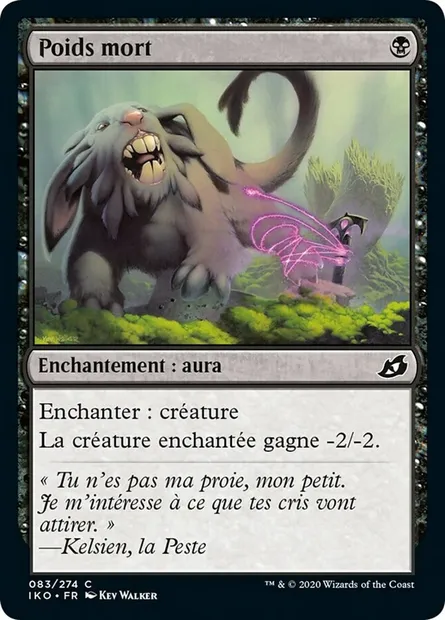 Poids mort, carte Magic IKO 83 — extension Ikoria: Lair of Behemoths