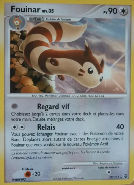 Fouinar, carte Pokémon SW 27 — extension Merveilles Secrètes