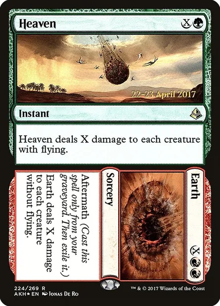 Heaven // Earth, Magic card PAKH 224s — Amonkhet Promos set