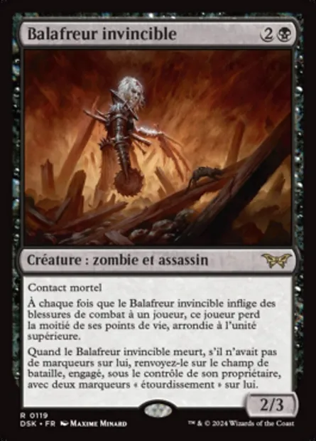 Balafreur invincible, carte Magic DSK 119 — extension Duskmourn: House of Horror