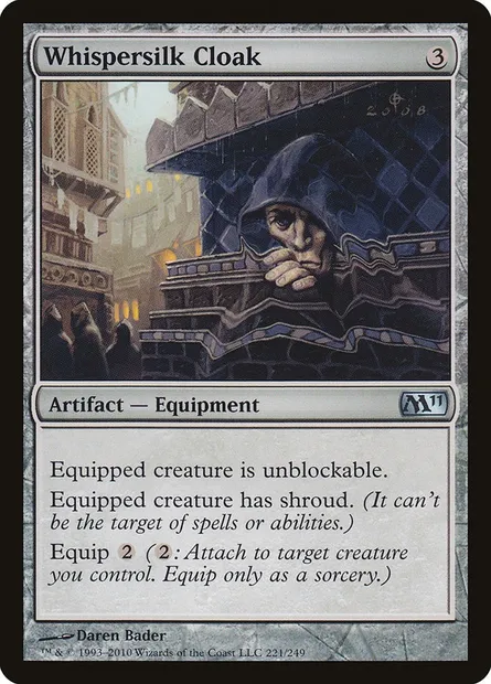 Whispersilk Cloak, Magic card M11 221 — Magic 2011 set
