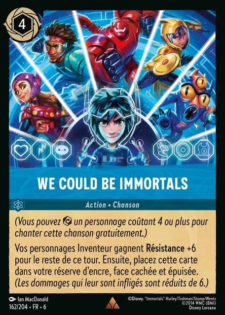 We Could Be Immortals, carte Disney Lorcana CH6-162 — extension La Mer Azurite