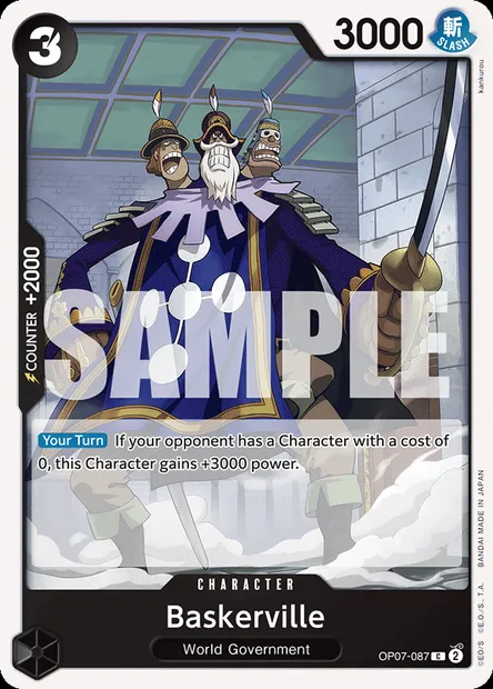 Baskerville, carte One Piece OP07-087 — extension 500 YEARS IN THE FUTURE