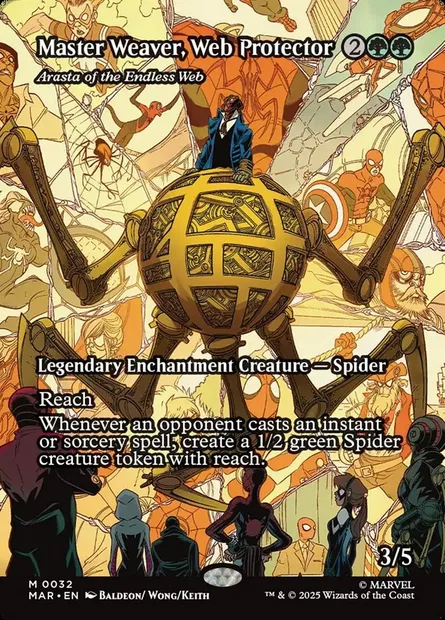 Arasta of the Endless Web, Magic card MAR 32 — Marvel Universe set