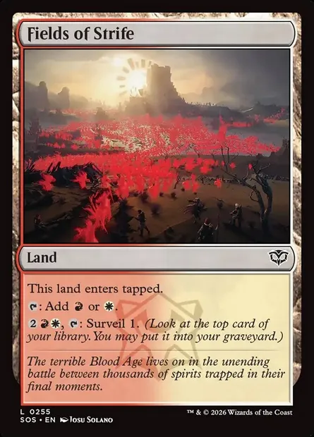 Fields of Strife, Magic card SOS 255 — Secrets of Strixhaven set