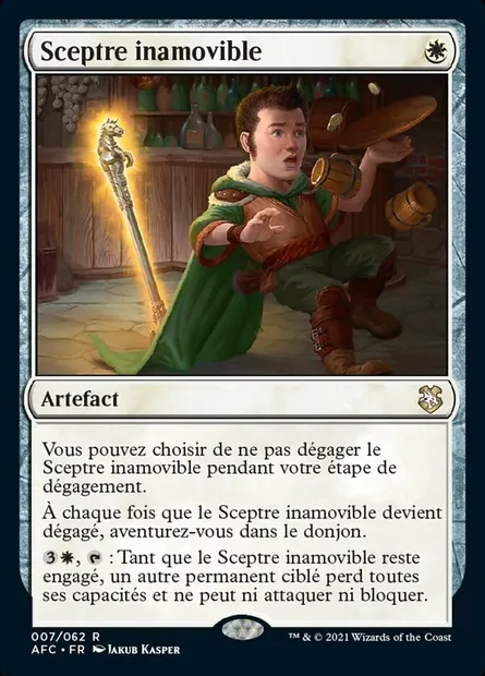 Sceptre inamovible, carte Magic AFC 7 — extension Forgotten Realms Commander