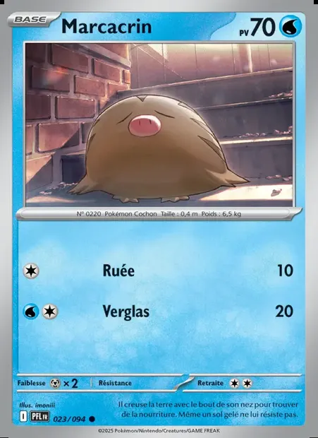 Marcacrin, carte Pokémon PFL 023 — extension Flammes Fantasmagoriques