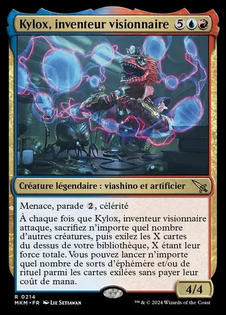 Kylox, inventeur visionnaire, carte Magic MKM 214 — extension Murders at Karlov Manor