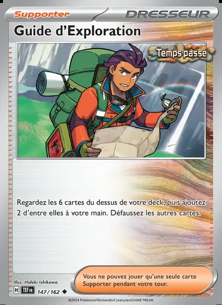 Guide d'Exploration, carte Pokémon TEF 147 — extension Forces Temporelles