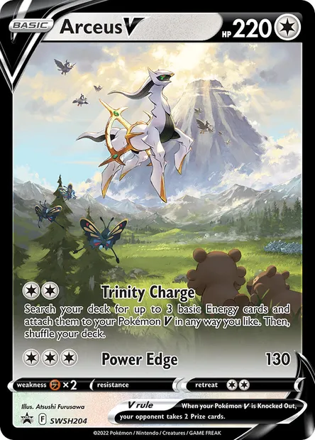 Arceus V, Pokémon card SWSH 204 — SWSH Black Star Promos set