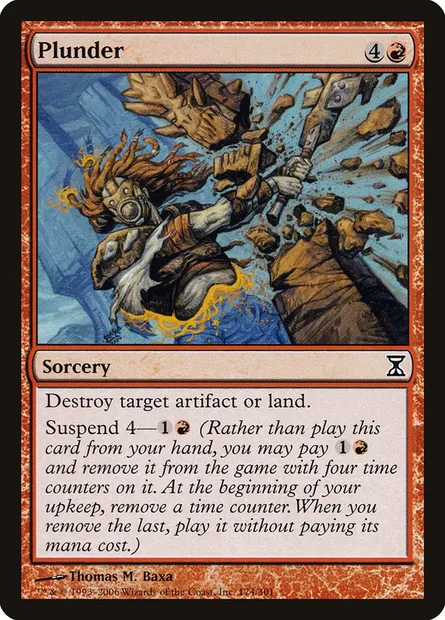 Plunder, Magic card TSP 174 — Time Spiral set