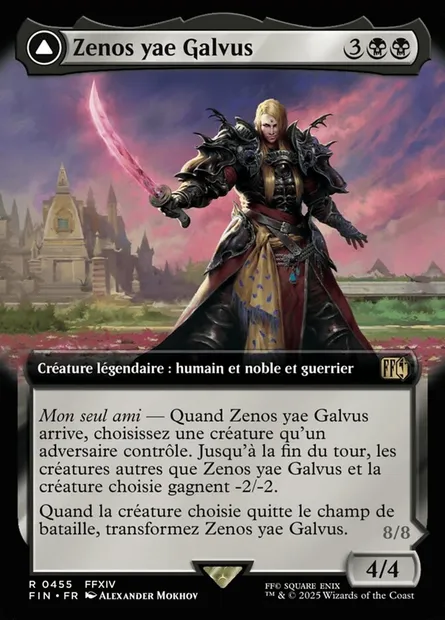 Zenos yae Galvus // Shinryu, Transcendent Rival, carte Magic FIN 455 — extension Final Fantasy