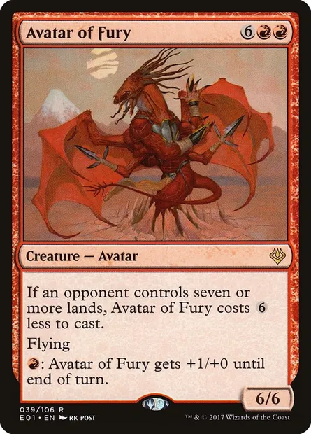 Avatar de la fureur, carte Magic E01 39 — extension Archenemy: Nicol Bolas