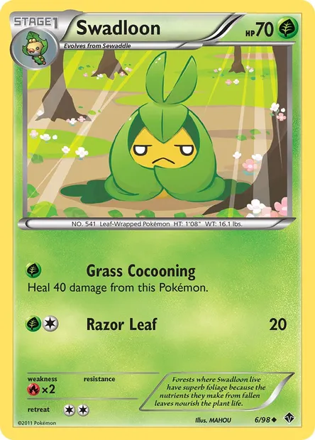 Swadloon, Pokémon card EPO 6 — Emerging Powers set