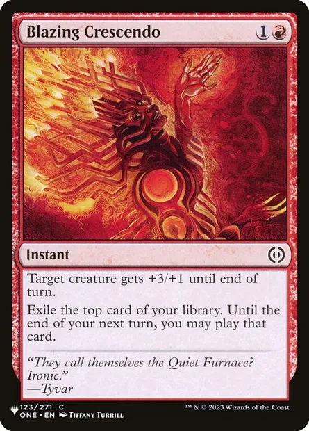 Blazing Crescendo, Magic card PLST ONE-123 — The List set